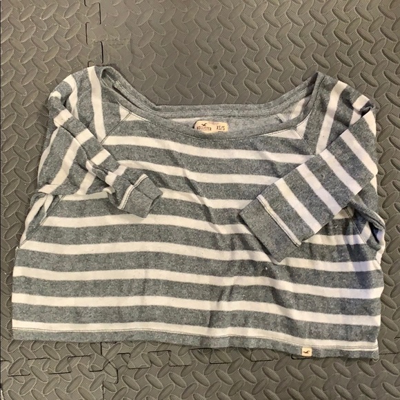 Grey and white stripped long sleeve - Picture 1 of 2